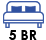 5 Bed Room Icon